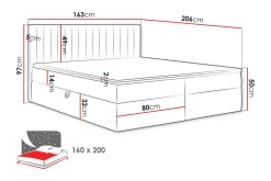 Calrosor Sängpaket Kontinentalsäng med Förvaring 160x200 cm