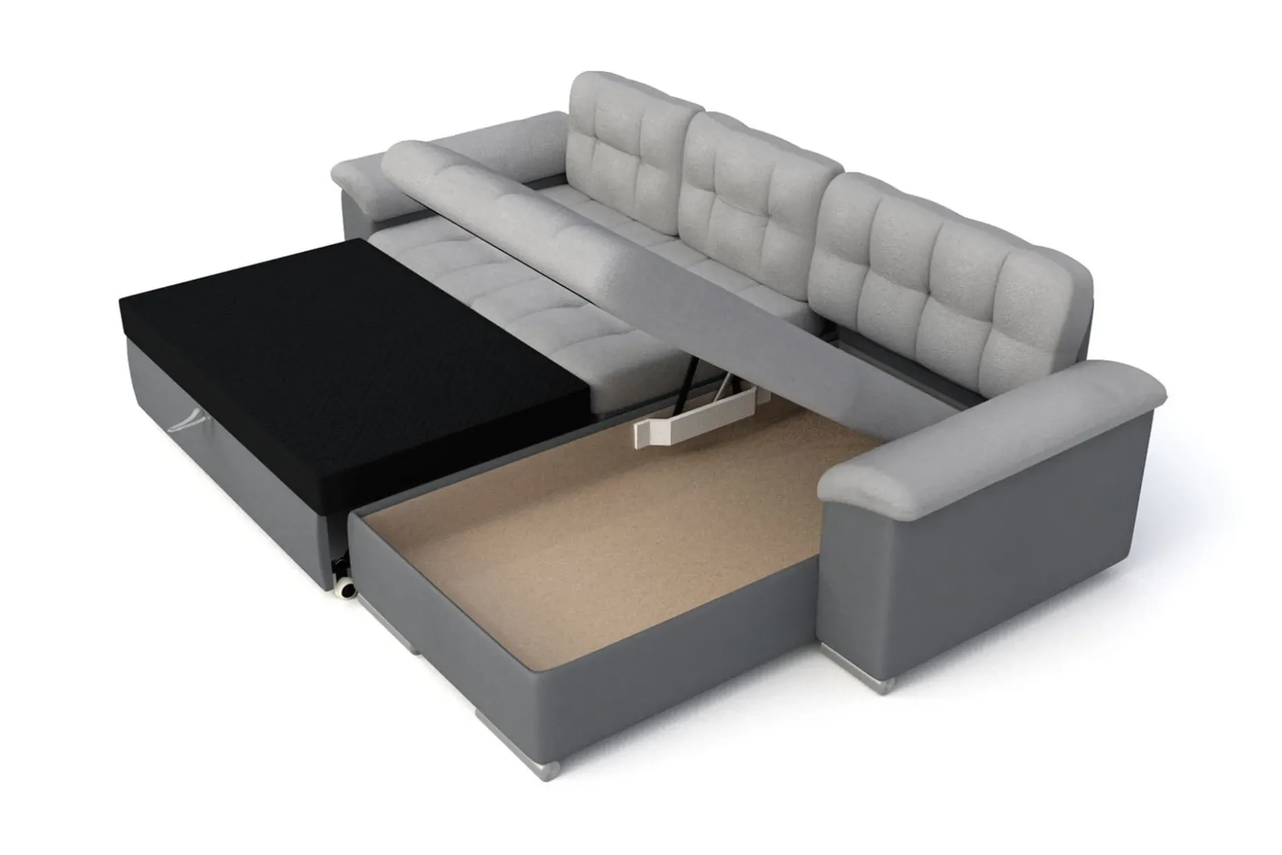 Camior Divanbäddsoffa 4-sits Vänster Konstläder