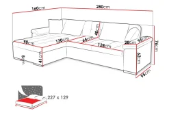 Camior Soffa med Divan 3-sits