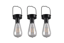 Campus solar taklampor 3-pack mattsvart, skymningsrelä