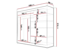 Canderbury Garderob 180x215 cm
