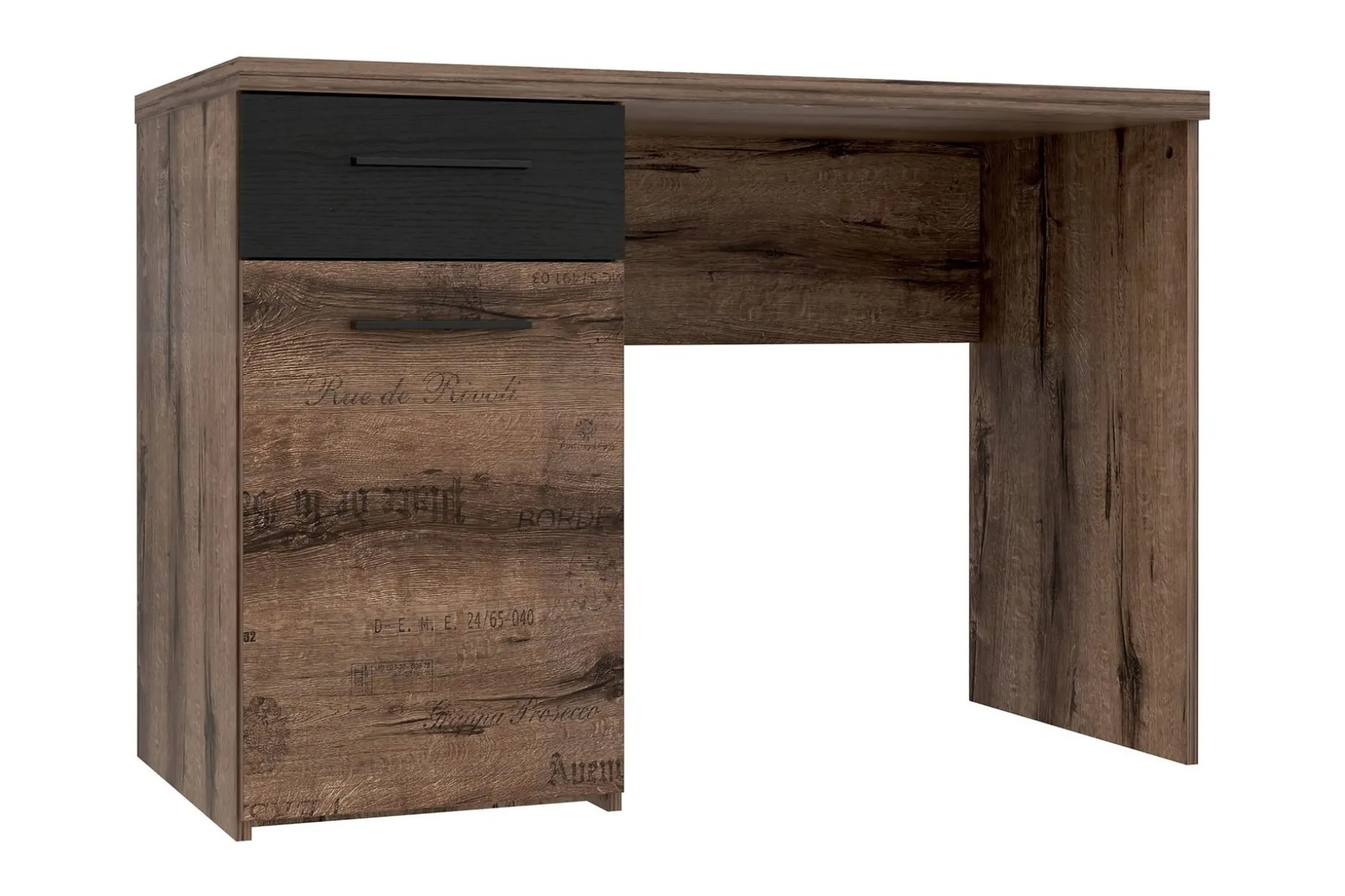 Cannop Skrivbord 110 cm med Förvaring Låda + Skåp