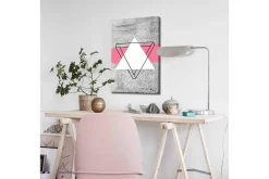 Canvastavla - Abstrakt komposition med geometriska former