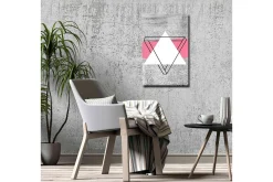 Canvastavla - Abstrakt komposition med geometriska former