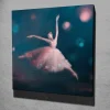 Canvastavla - Dansande ballerina i en drömlik atmosfär