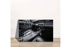 Canvastavla - Detaljerad interiör av en klassisk bil