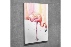 Canvastavla - Elegant flamingo i pastellfärger