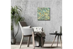 Canvastavla - Färgglad och detaljerad mönsterdesign med blommor och svängda former