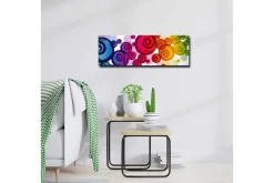 Canvastavla - Färgglada spiraler i olika storlekar