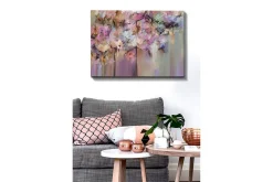 Canvastavla - Färgrik blomsterkomposition med abstrakta former