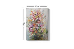 Canvastavla - Färgrik bukett av blommor