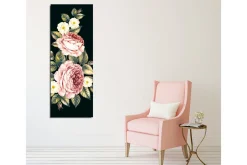 Canvastavla - Färgrik bukett av rosor och blommor