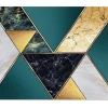 Canvastavla - Geometrisk komposition med trianglar i olika material och färger