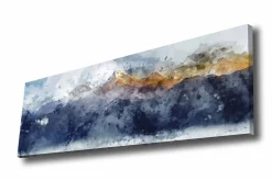 Canvastavla - Storslagen berglandskap med snöklädda toppar