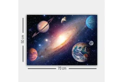 Canvastavla - Storslagen rymdscen med planeter och galaxer