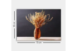 Canvastavla - Torkade blommor i en elegant glasvas