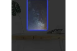 Canvastavla med LED-belysning - Stjärnfull natthimmel med galaxer och stjärnor