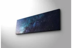 Canvastavla med LED-belysning - Stjärnhimmel med galaxer och stjärnor