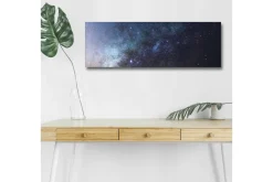 Canvastavla med LED-belysning - Stjärnhimmel med galaxer och stjärnor