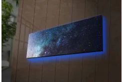 Canvastavla med LED-belysning - Stjärnhimmel med galaxer och stjärnor