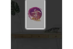 Canvastavla med LED-belysning - Astronaut som surfar genom rymden