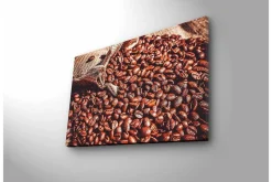 Canvastavla med LED-belysning - Rika kaffebönor i en naturlig miljö