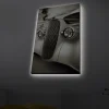 Canvastavla med LED-belysning - Klassisk bil med elegant design