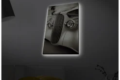 Canvastavla med LED-belysning - Klassisk bil med elegant design