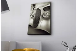 Canvastavla med LED-belysning - Klassisk bil med elegant design