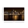 Canvastavla med LED-belysning - Storslagen stadsbild av en skyline med upplysta skyskrapor