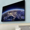Canvastavla med LED-belysning - Vacker vy av jorden med Europa belyst av stjärnor och stadsljus