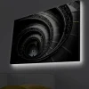 Canvastavla med LED-belysning - Spiralerande trappa med eleganta detaljer