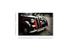 Canvastavla med LED-belysning - Klassisk bil med retrodesign