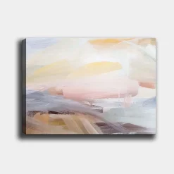 Canvastavla 70x100 cm - Abstrakt landskap med mjuka färgövergångar som skapar en lugn och harmonisk känsla