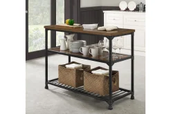 Cassy Konsollbord 121,9 cm Svart/Mörkbrun