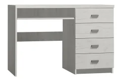 Castillia Skrivbord 120 cm med Förvaring 4 Lådor + Hylla