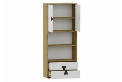 Castlebay Highboard Grey High Gloss