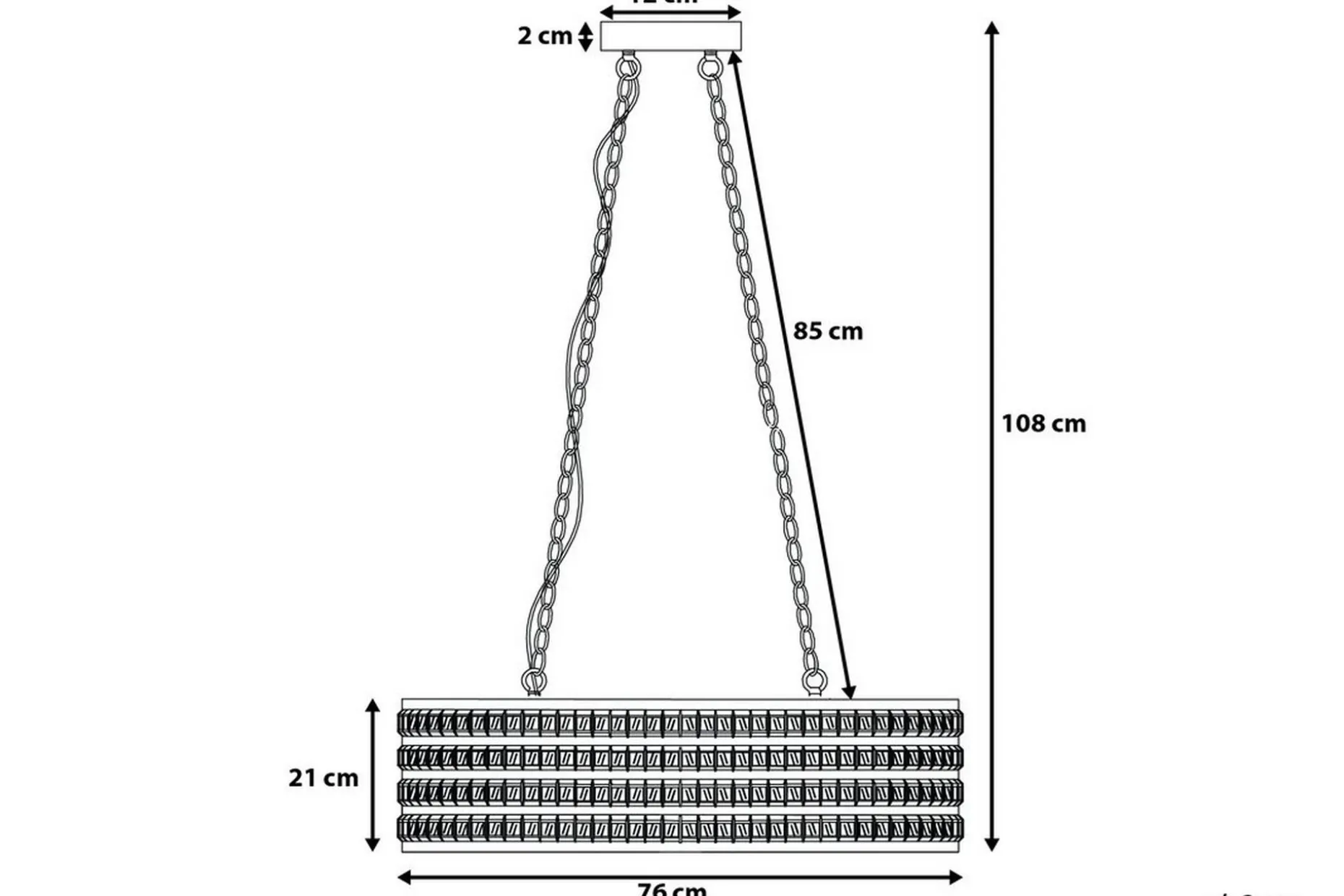 Cavone Taklampa 31 cm