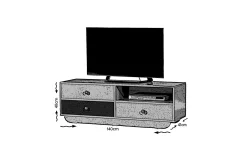Cazablanca Tv-bänk 140 cm