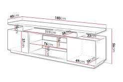 Ceasar TV-bänk 180 cm med LED