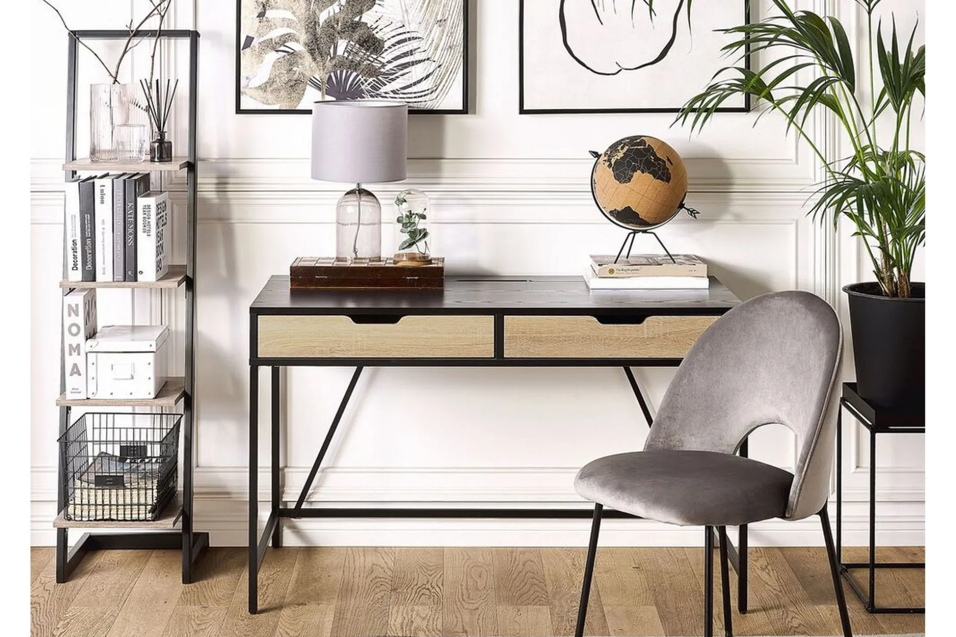Cebolleros Skrivbord 120 cm med Förvaring 2 Lådor