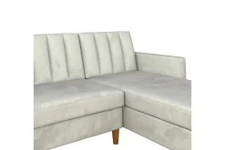 Celine 3-sits Divanbäddsoffa Sammet/Ljusgrå