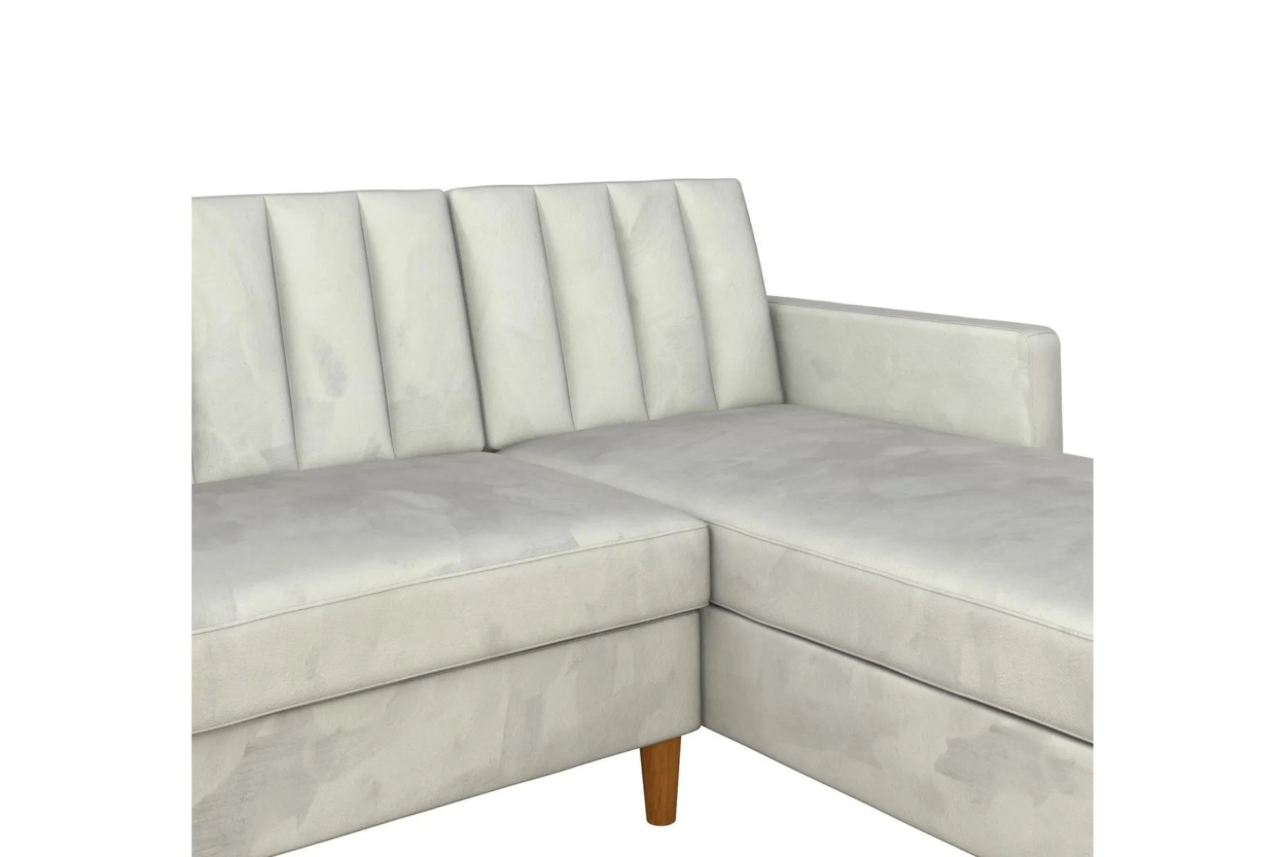 Celine 3-sits Divanbäddsoffa Sammet/Ljusgrå