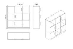 Celtigar Highboard 38x120 cm