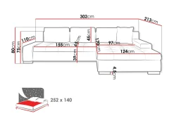 Cerys Soffa med Divan 3-sits