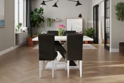 Cesi Matgrupp 140 cm med 4 Viktor Stol