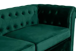 Chesterfield Lyx 3-sits Framåtbäddad bäddsoffa i sammet
