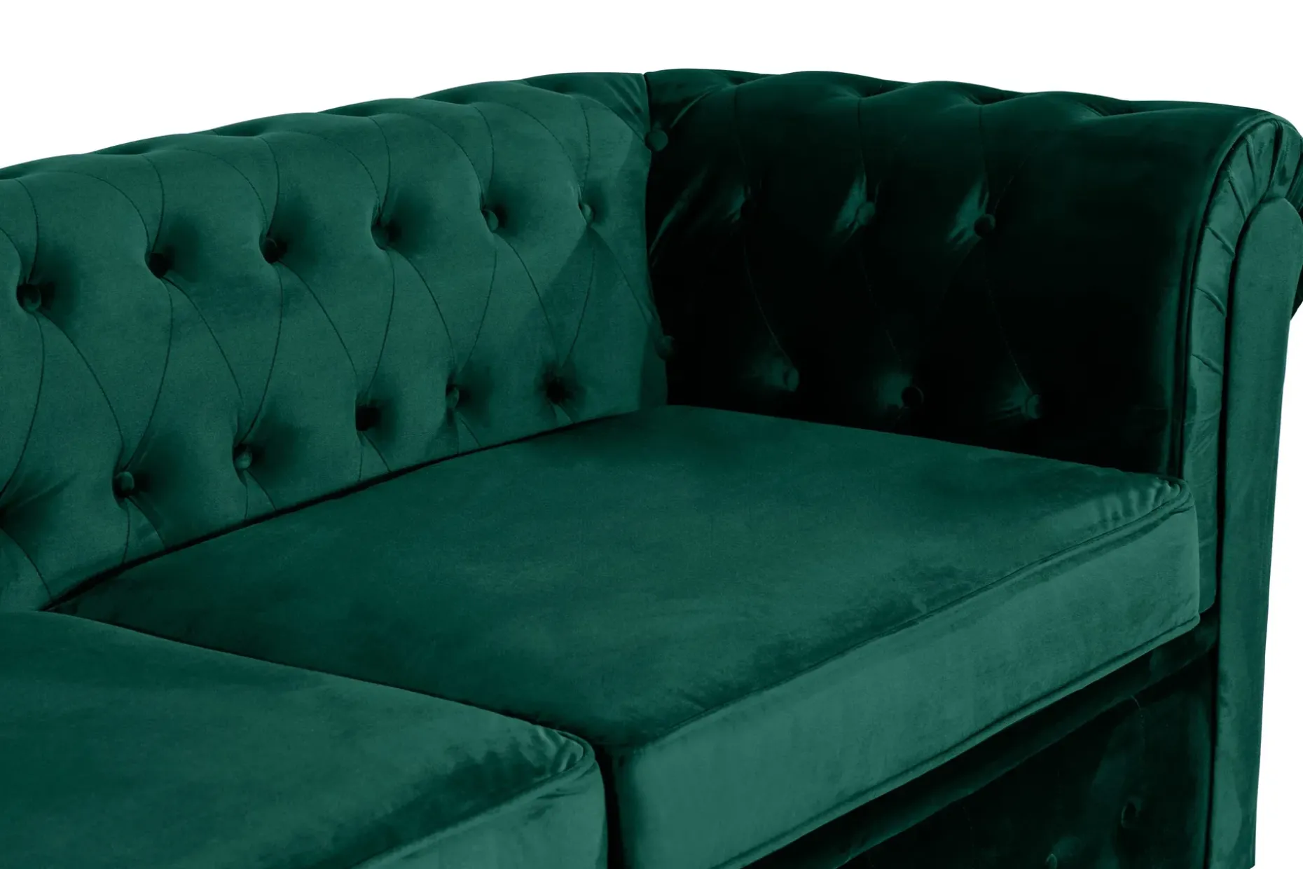 Chesterfield Lyx 3-sits Framåtbäddad bäddsoffa i sammet