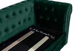 Chesterfield Lyx 3-sits Framåtbäddad bäddsoffa i sammet