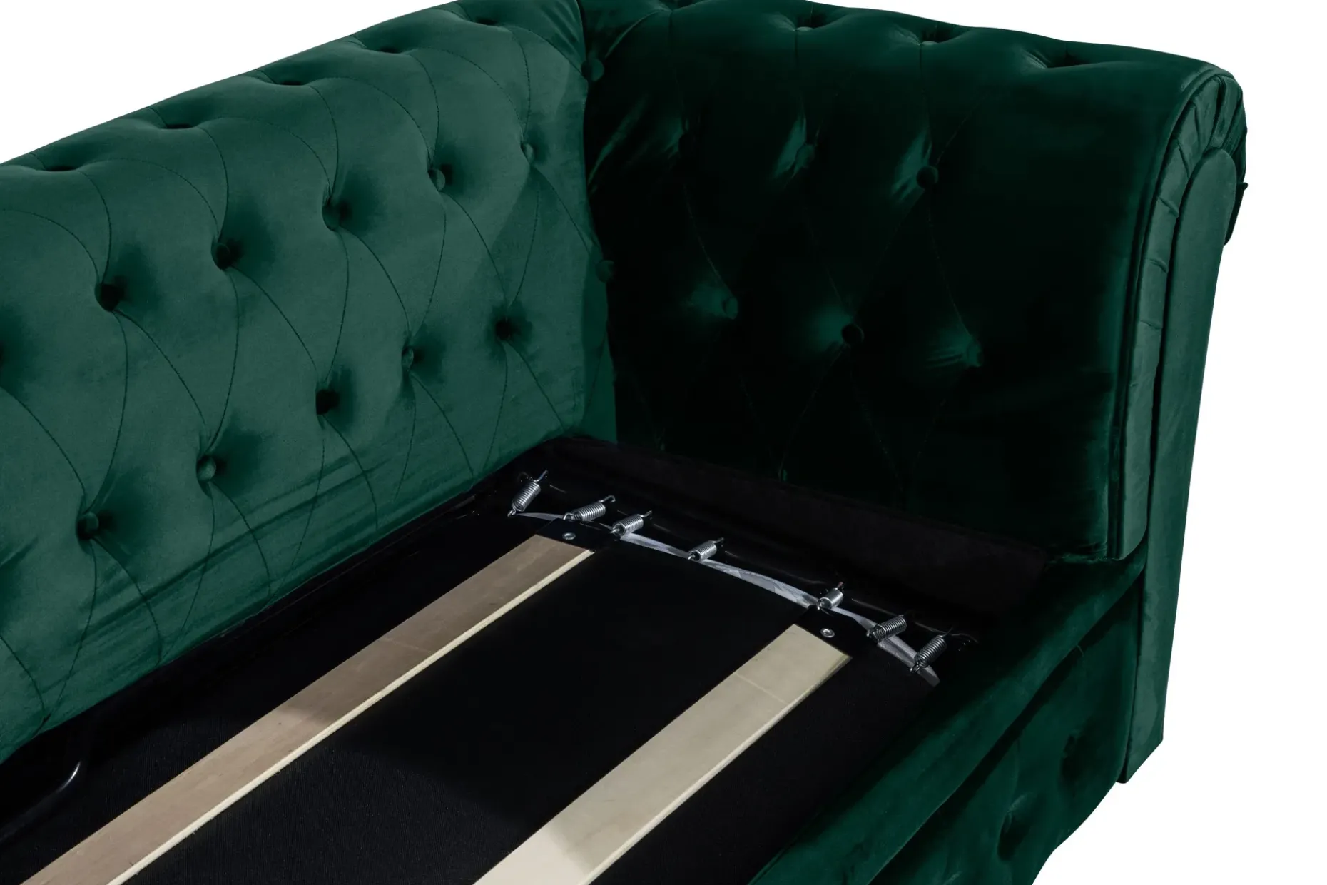 Chesterfield Lyx 3-sits Framåtbäddad bäddsoffa i sammet